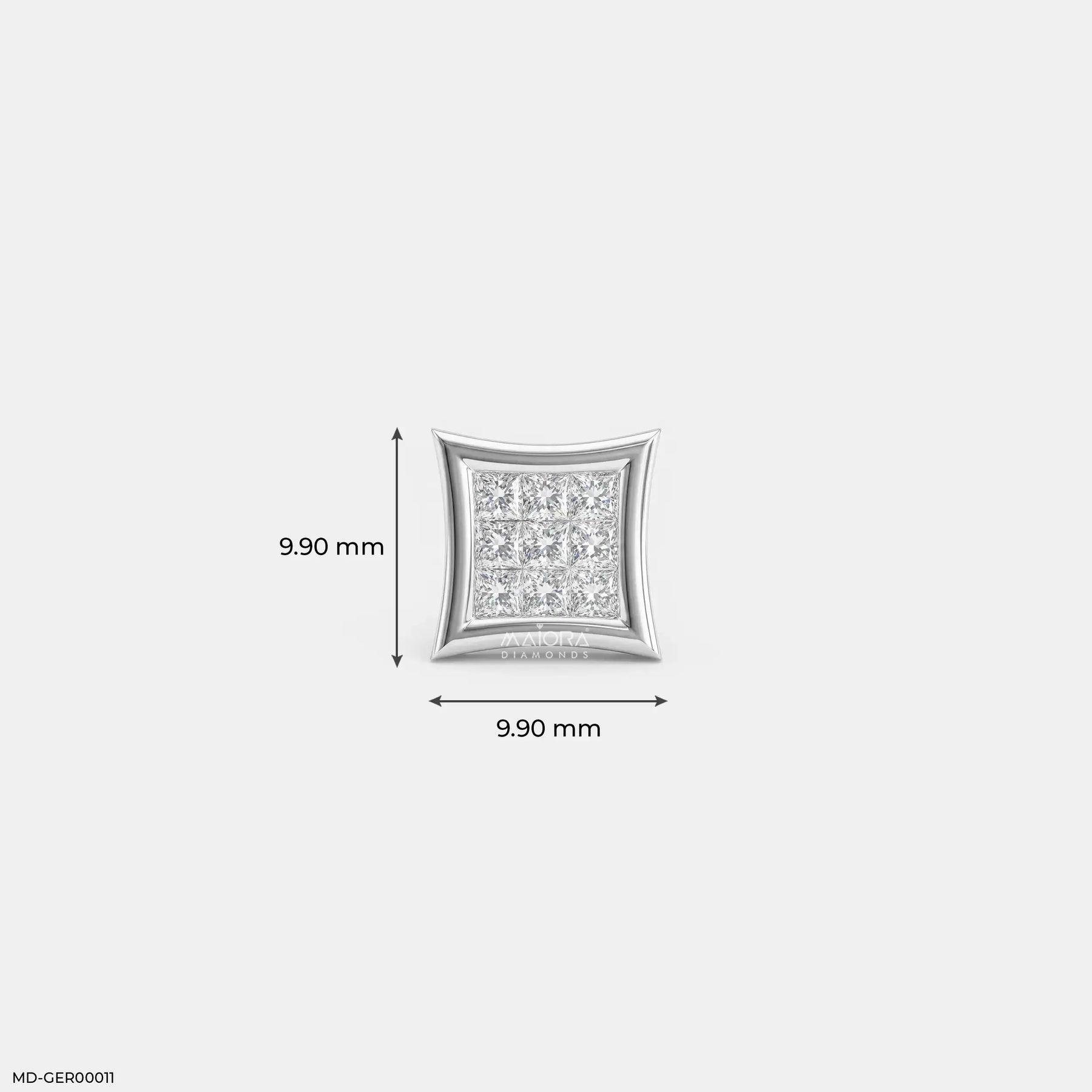 Stardom Diamond Mens Stud Earring Platinum 950