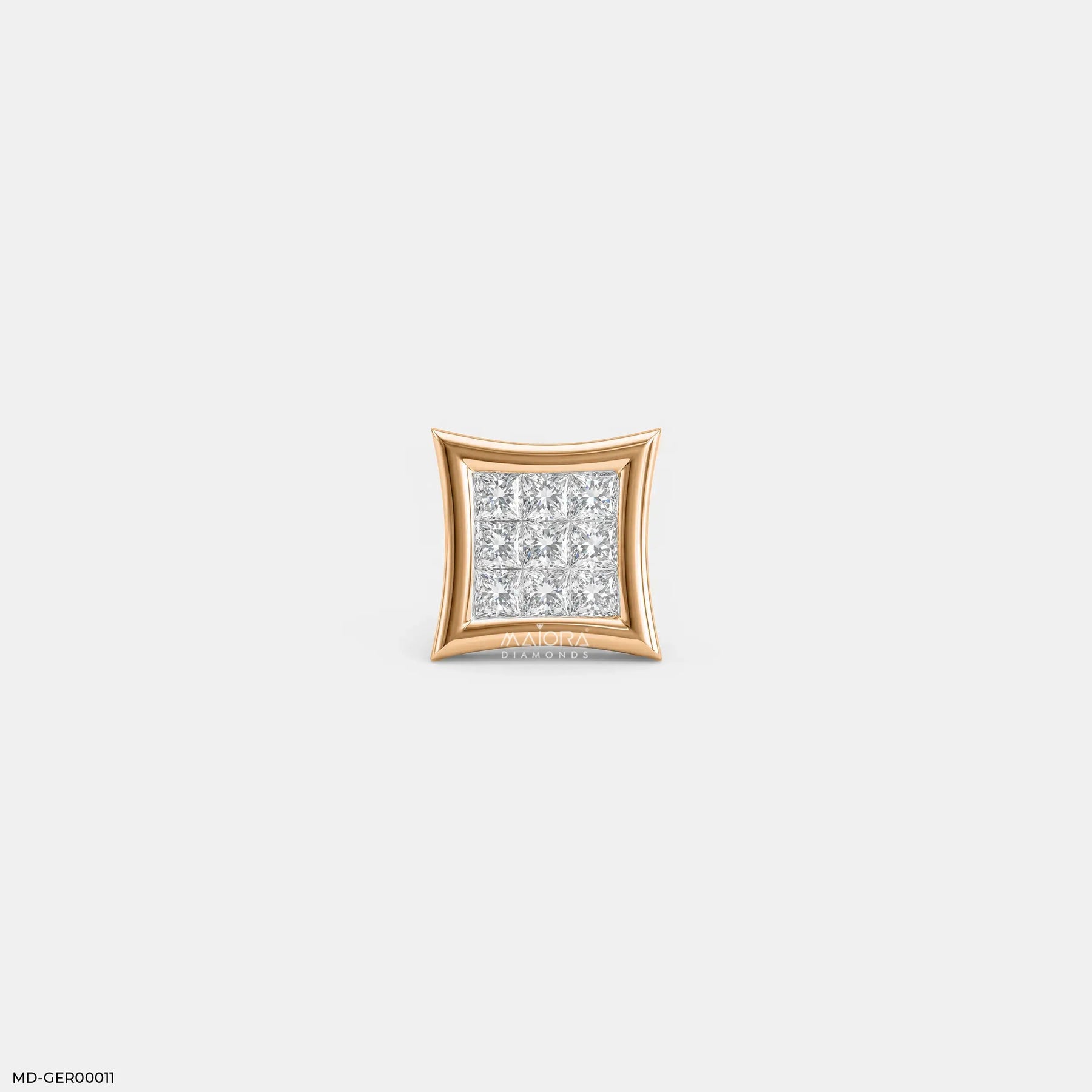 Stardom Diamond Mens Stud Earring Platinum 950