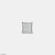 Stardom Diamond Mens Stud Earring 14K White Gold