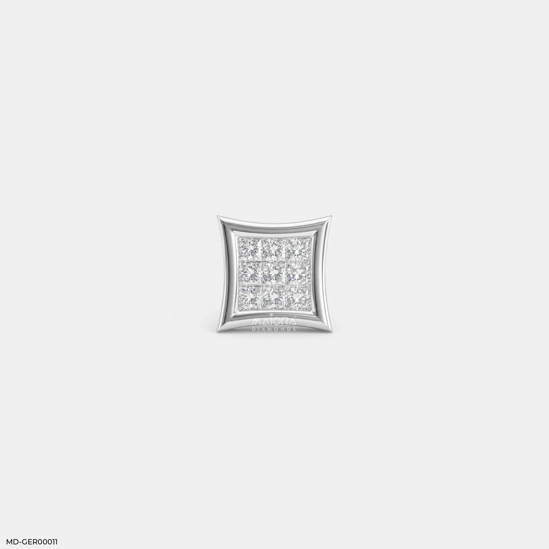 Stardom Diamond Mens Stud Earring Platinum 950