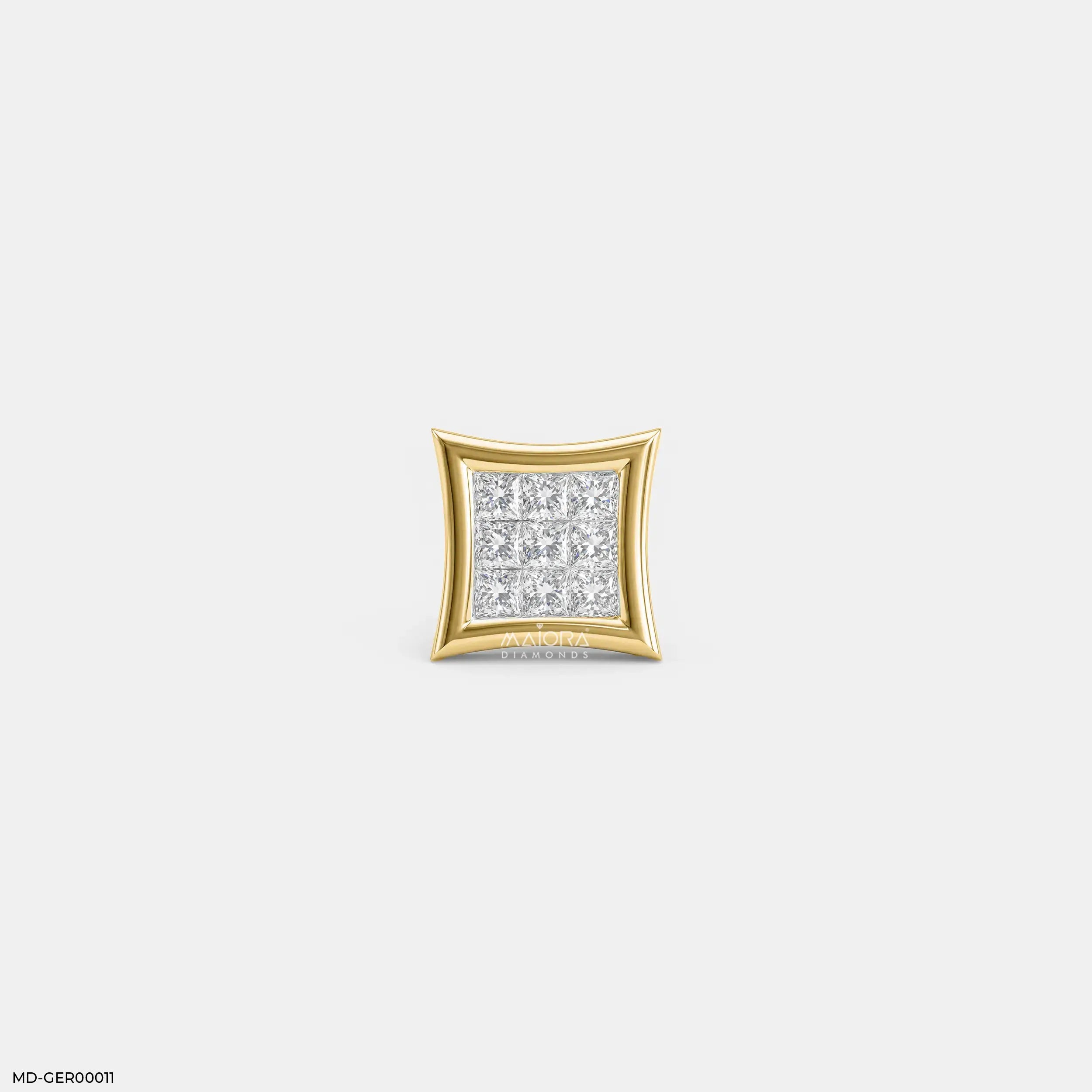 Stardom Diamond Mens Stud Earring 9K Yellow Gold