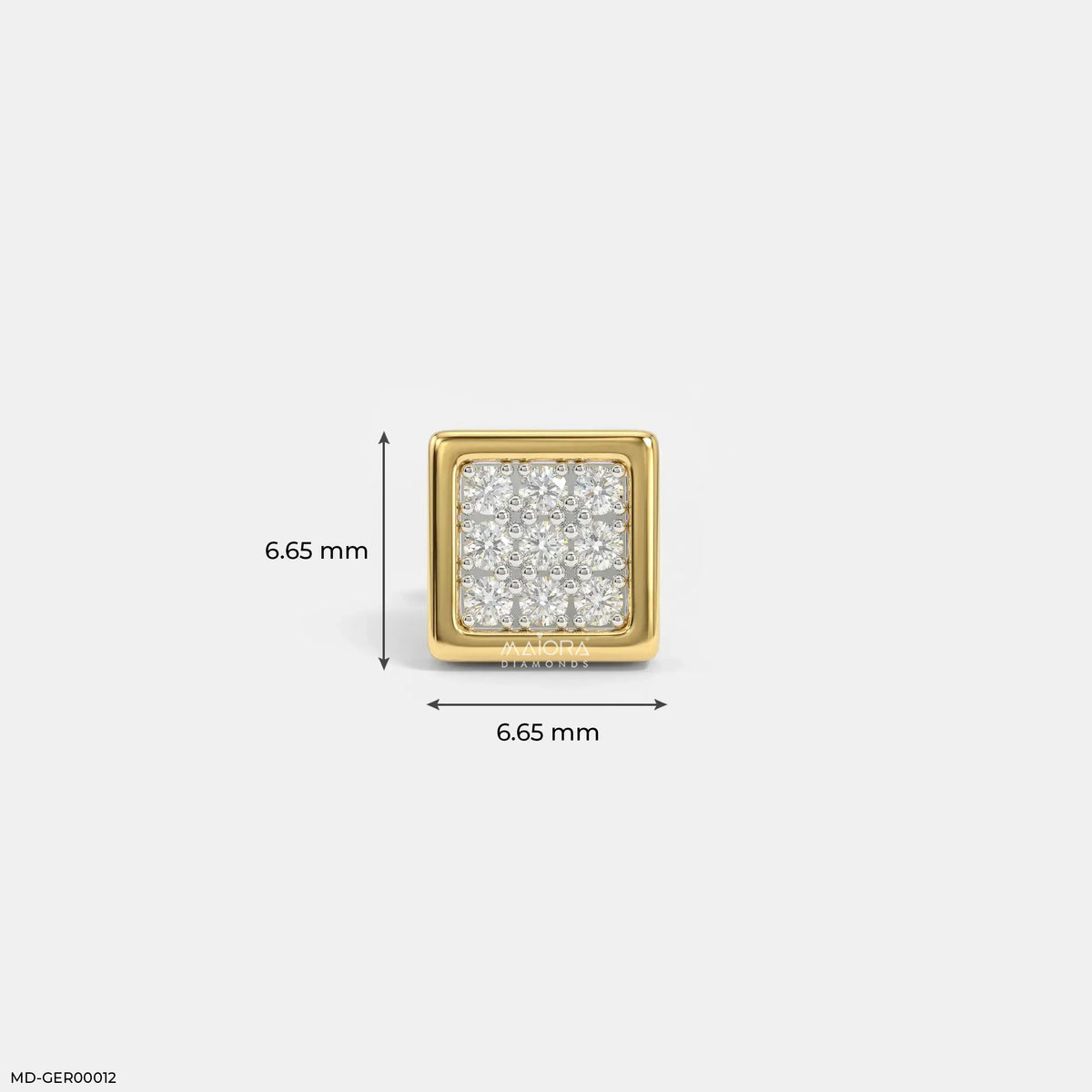 Apex Squares Diamond Mens Stud