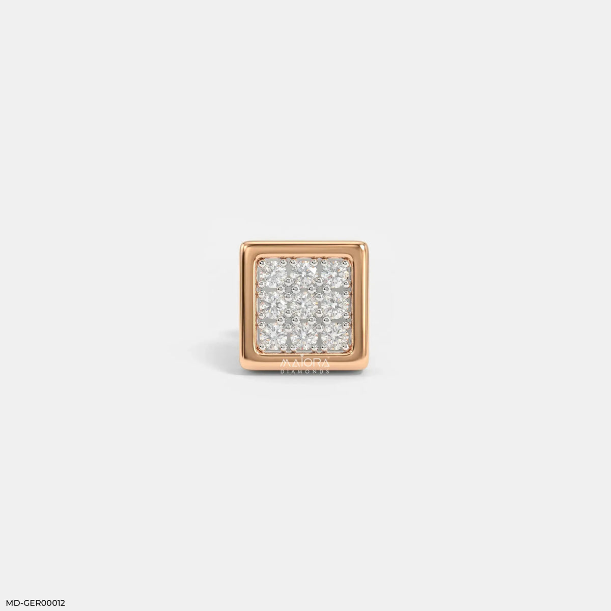 Apex Squares Diamond Mens Stud