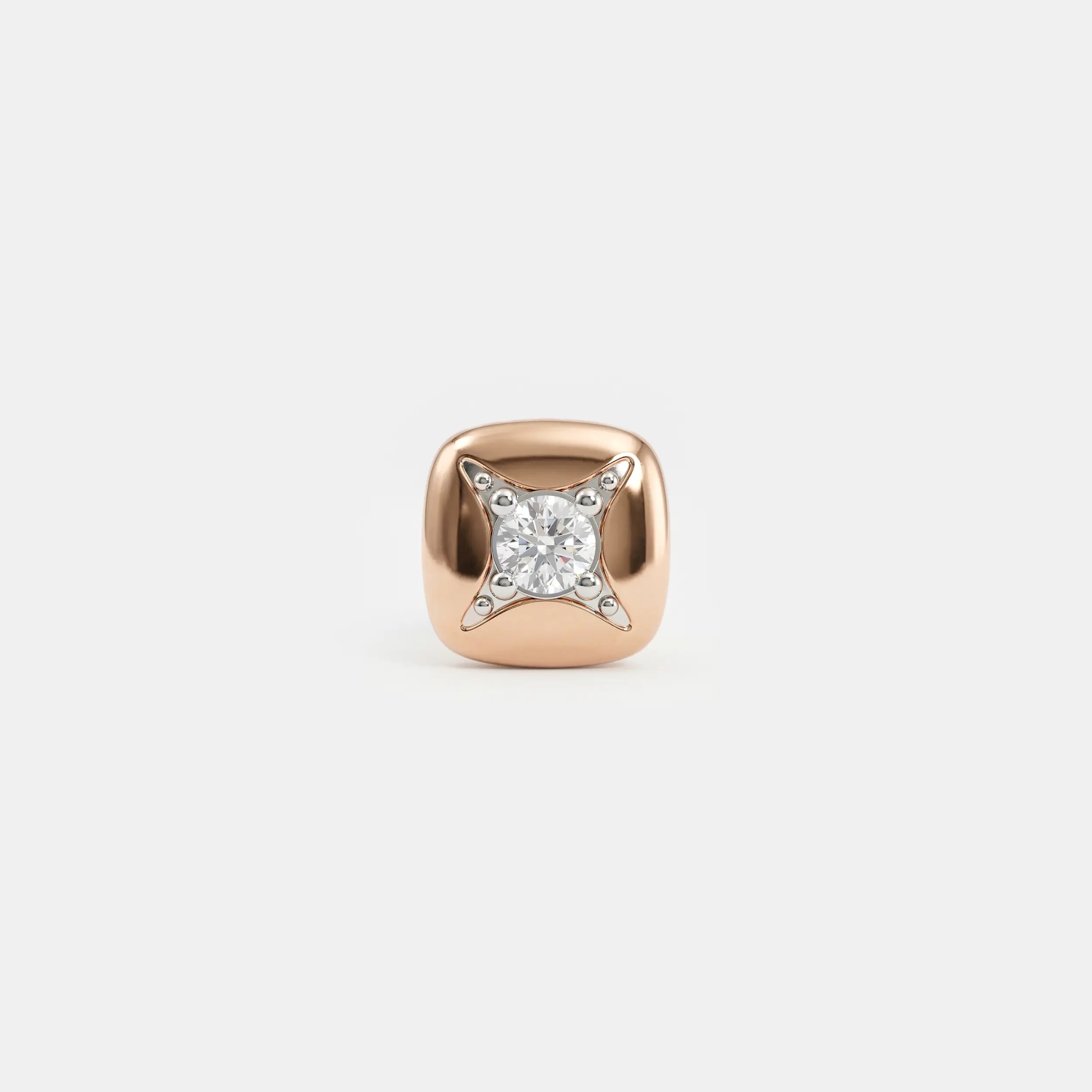Polaris Star Diamond Mens Stud Earring 9K Rose Gold