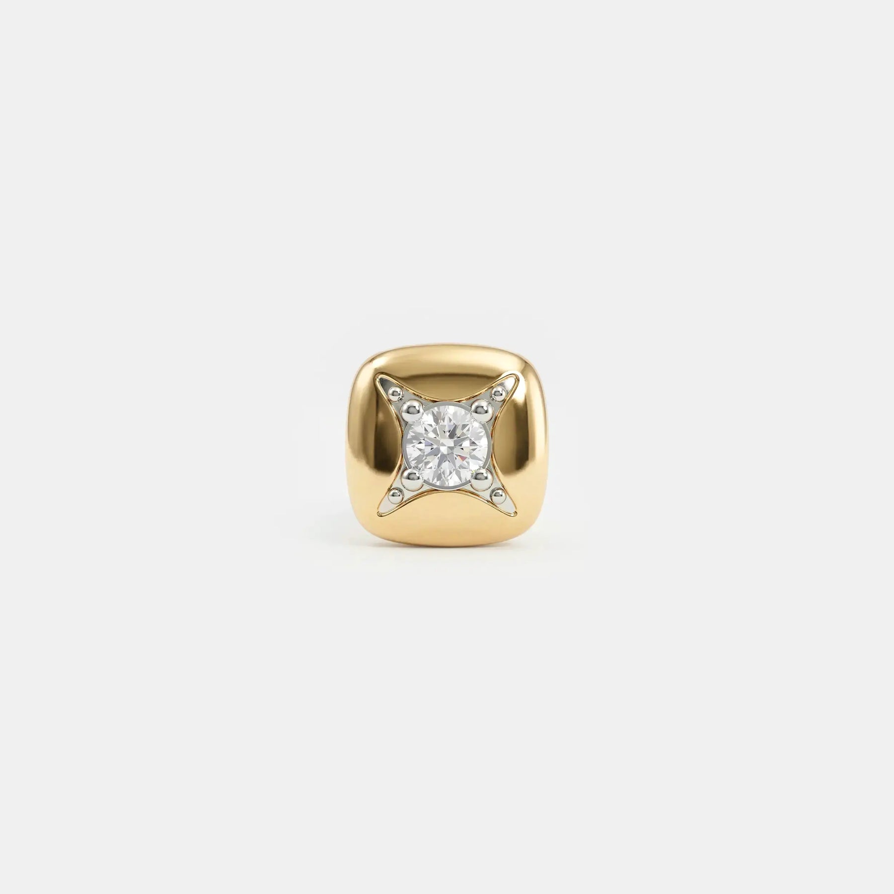 Polaris Star Diamond Mens Stud Earring 18K Rose Gold