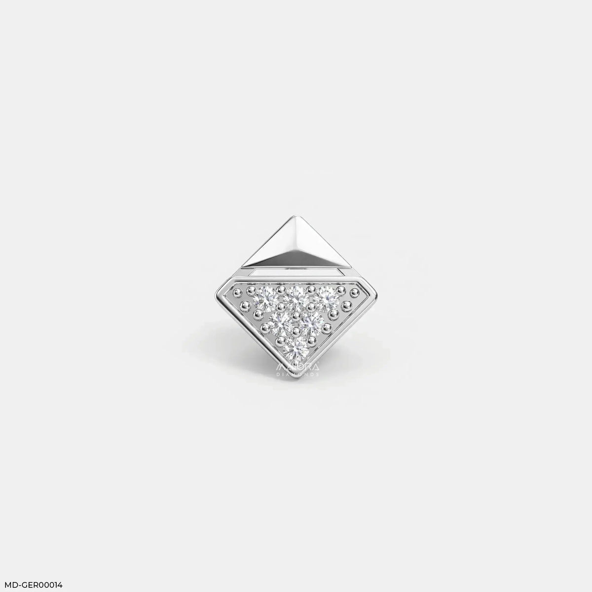 Elegant Cube Diamond Mens Stud