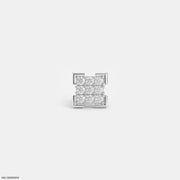 Knight Shine Diamond Mens Stud Earring Platinum 950