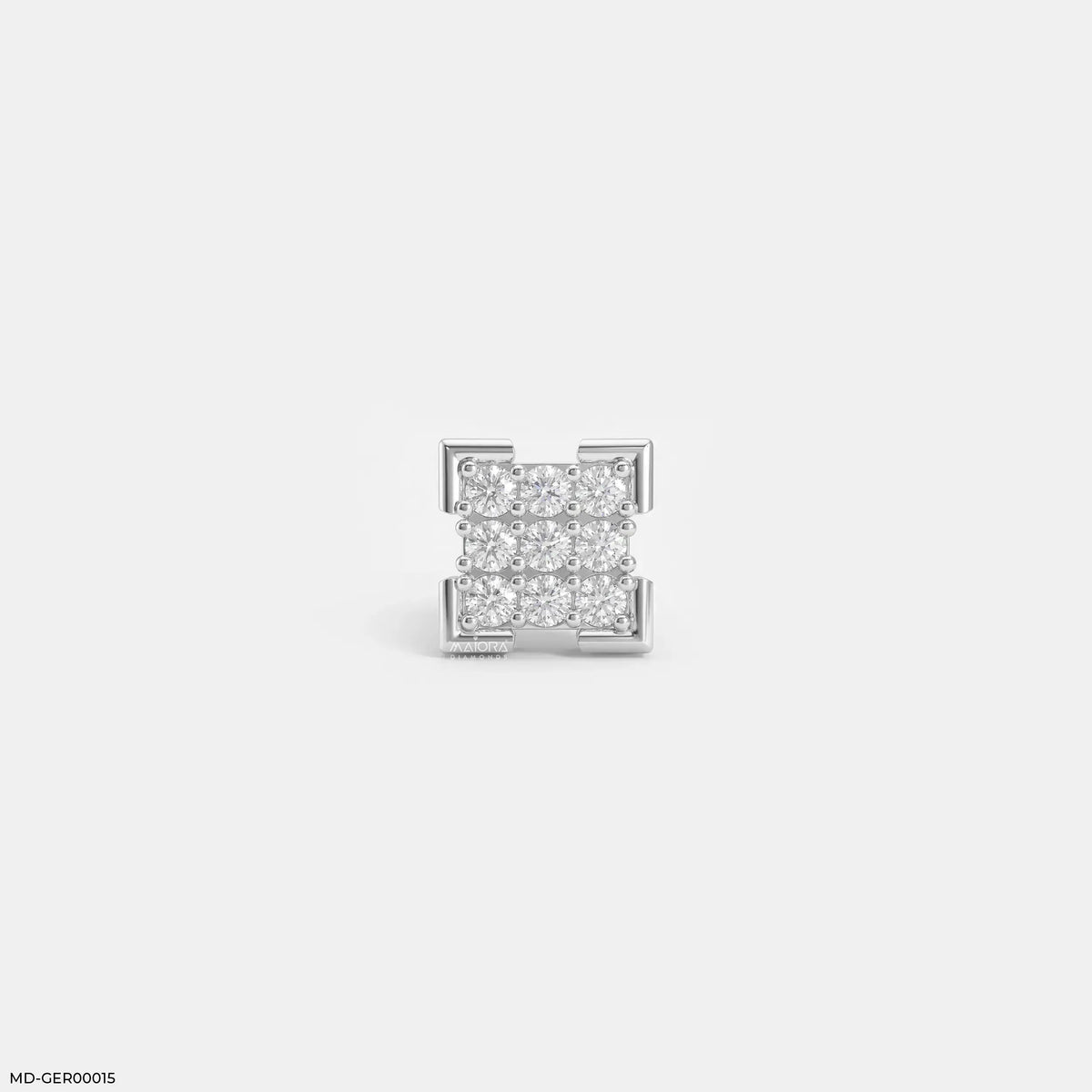 Knight Shine Diamond Mens Stud Earring