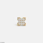 Knight Shine Diamond Mens Stud Earring 14K Yellow Gold