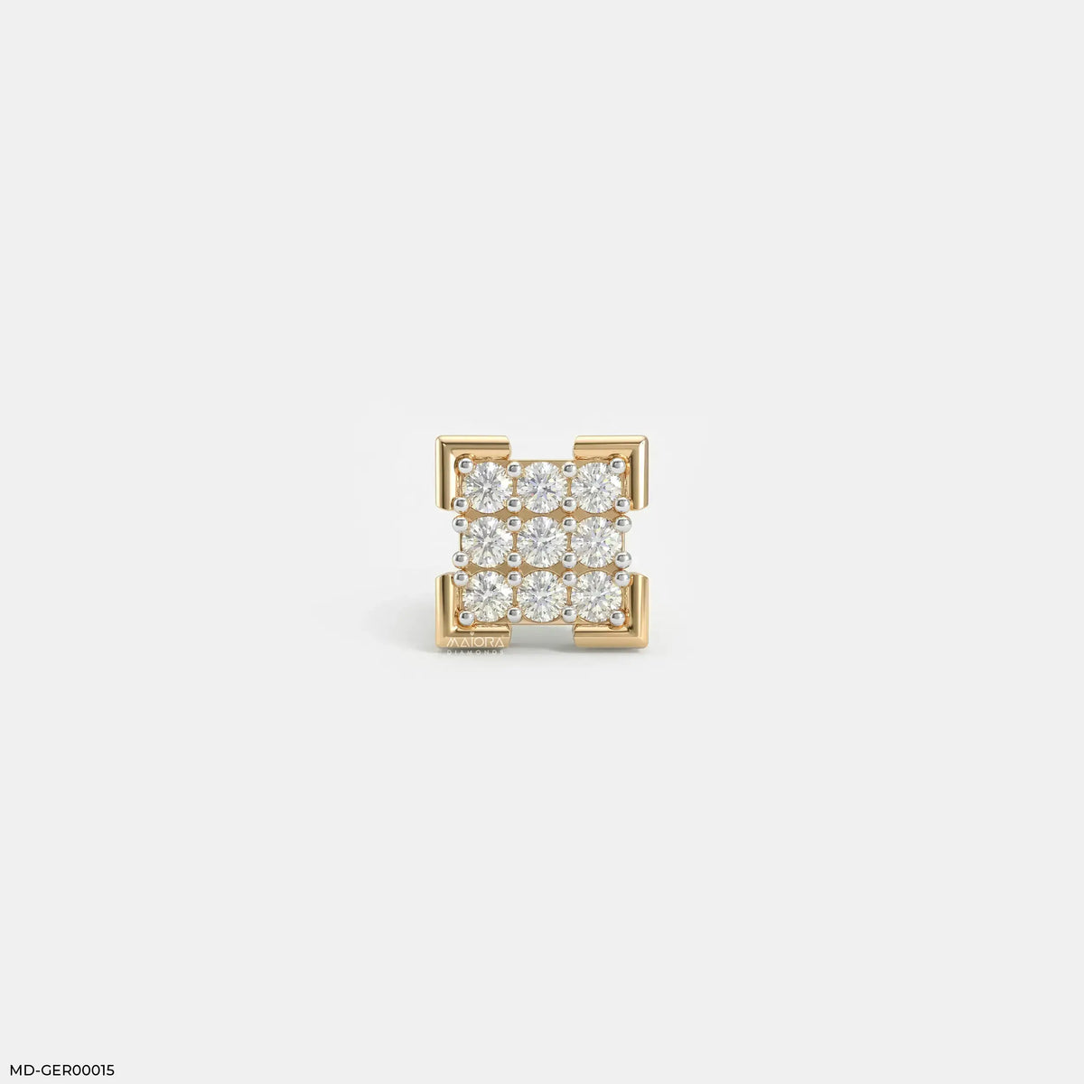 Knight Shine Diamond Mens Stud Earring