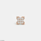 Knight Shine Diamond Mens Stud Earring Platinum 950
