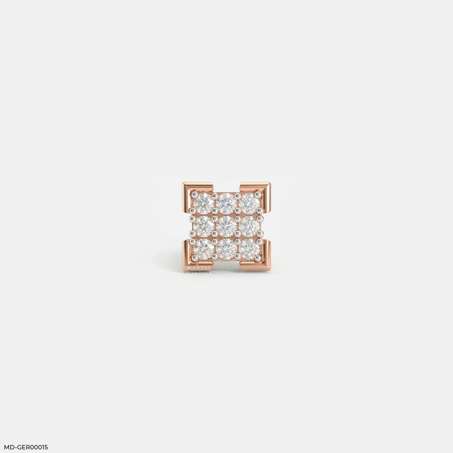 Knight Shine Diamond Mens Stud Earring Platinum 950