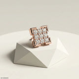 Knight Shine Diamond Mens Stud Earring Platinum 950