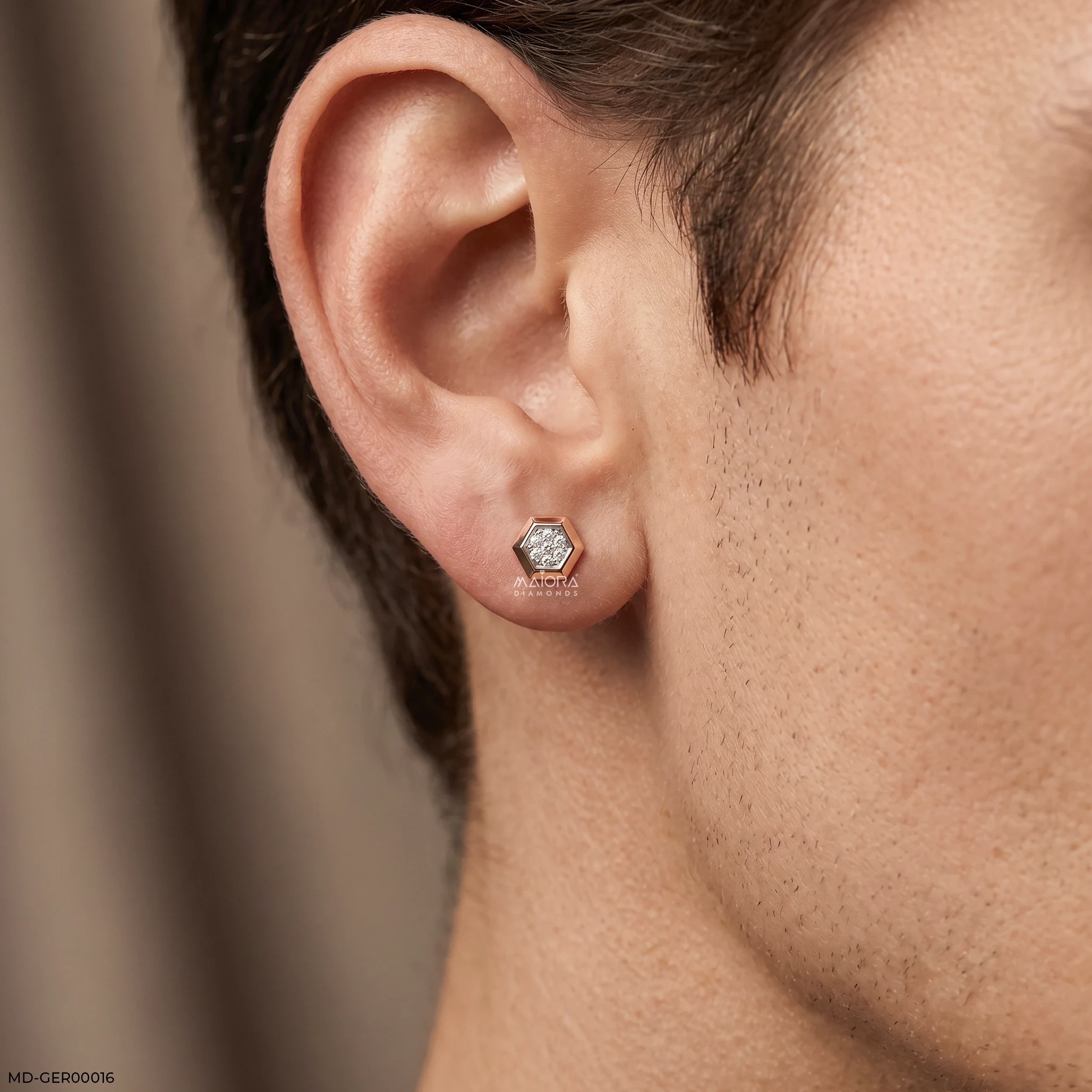 Imperial Hexa Diamond Mens Stud