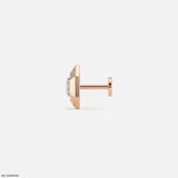 Imperial Hexa Diamond Mens Stud Earring Platinum 950