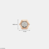 Imperial Hexa Diamond Mens Stud Earring Platinum 950