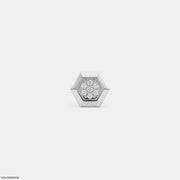 Imperial Hexa Diamond Mens Stud Earring Platinum 950