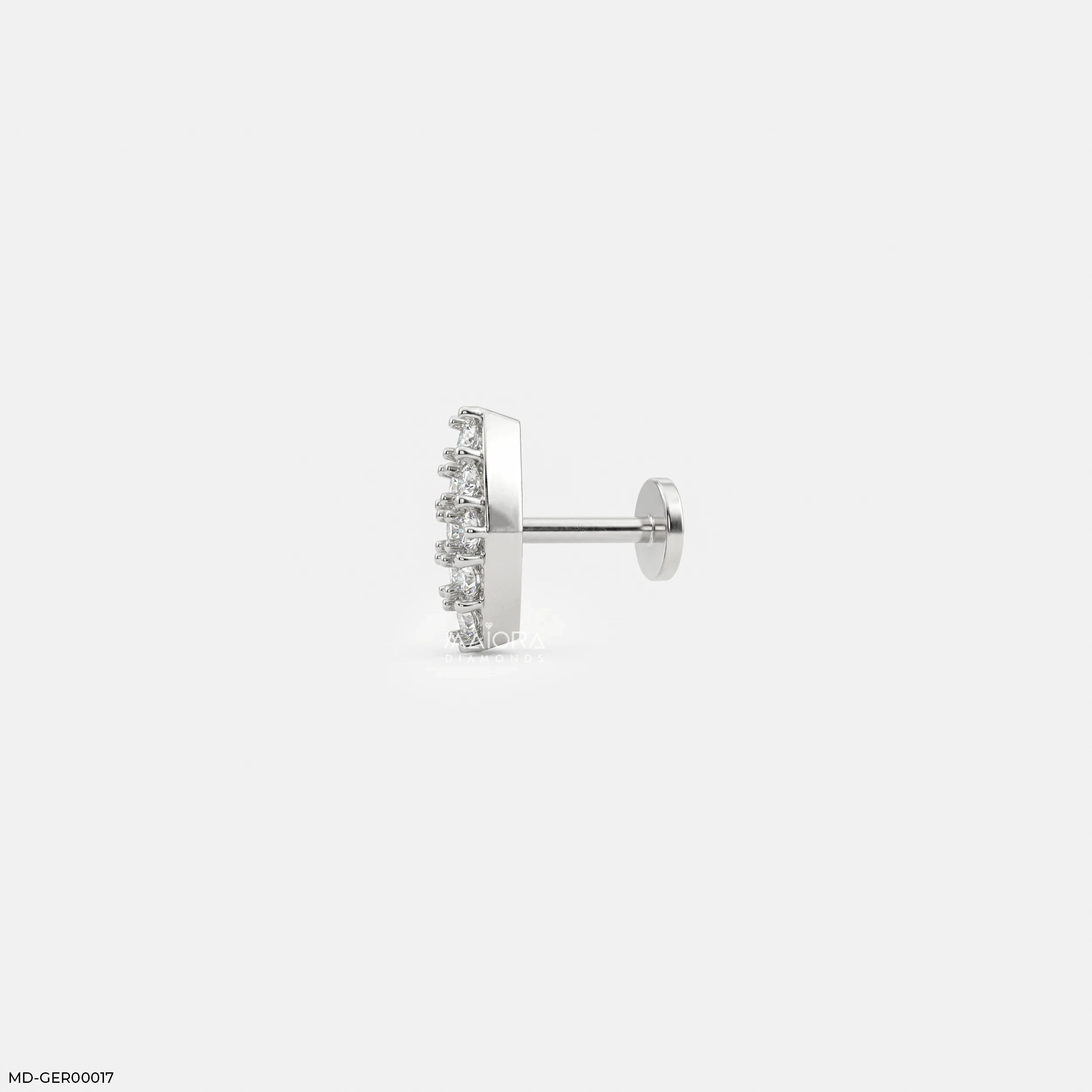 Monarch Hexa Diamond Mens Stud Earring 9K Yellow Gold