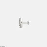 Monarch Hexa Diamond Mens Stud Earring 9K White Gold