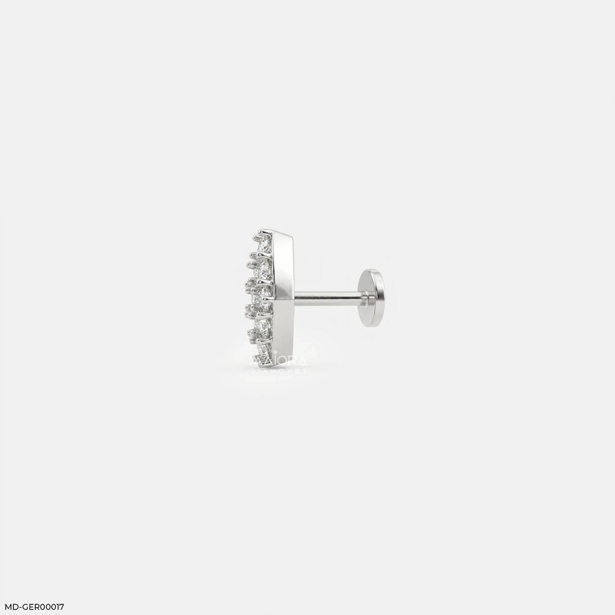 Monarch Hexa Diamond Mens Stud Earring