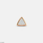 Triangle Frame Diamond Mens Stud Earring 9K Rose Gold