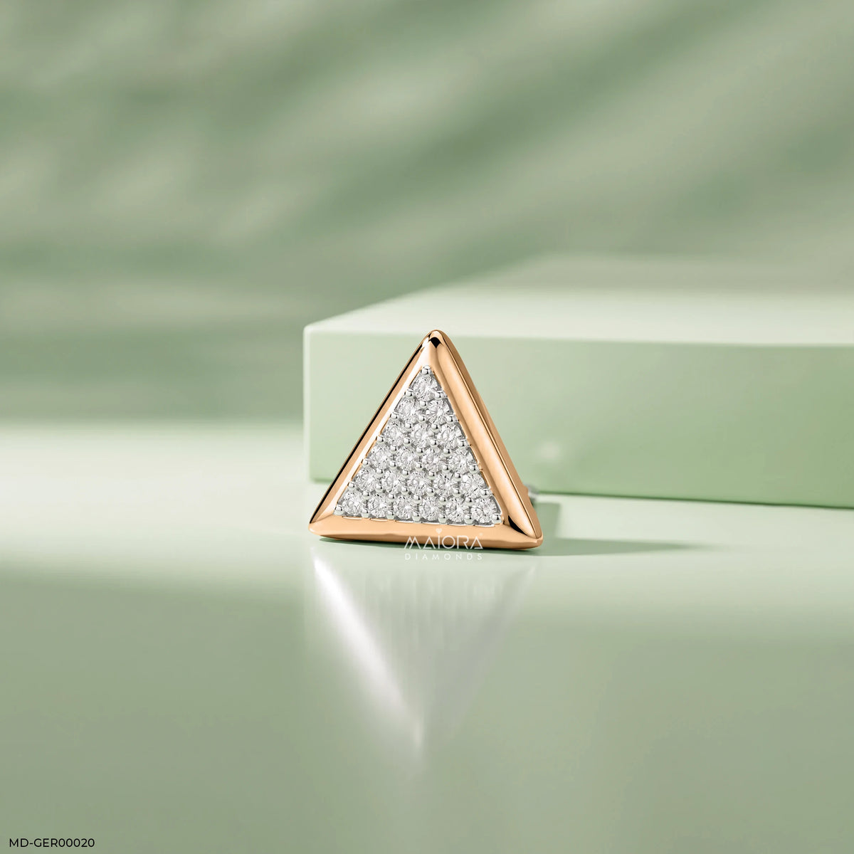 Trigon Glow Diamond Mens Stud Earring