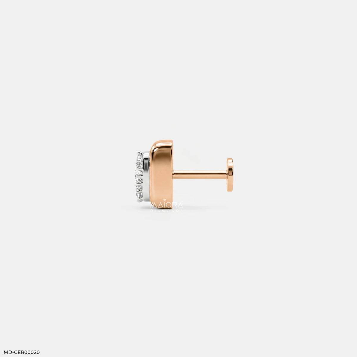 Trigon Glow Diamond Mens Stud Earring