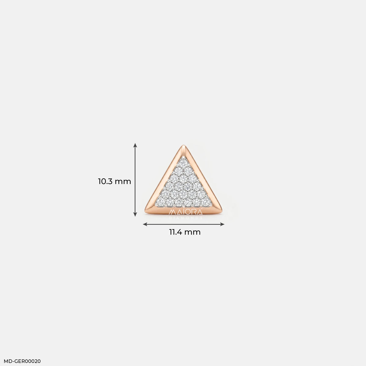 Trigon Glow Diamond Mens Stud Earring