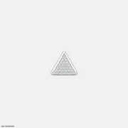 Trigon Glow Diamond Mens Stud Earring 9K White Gold