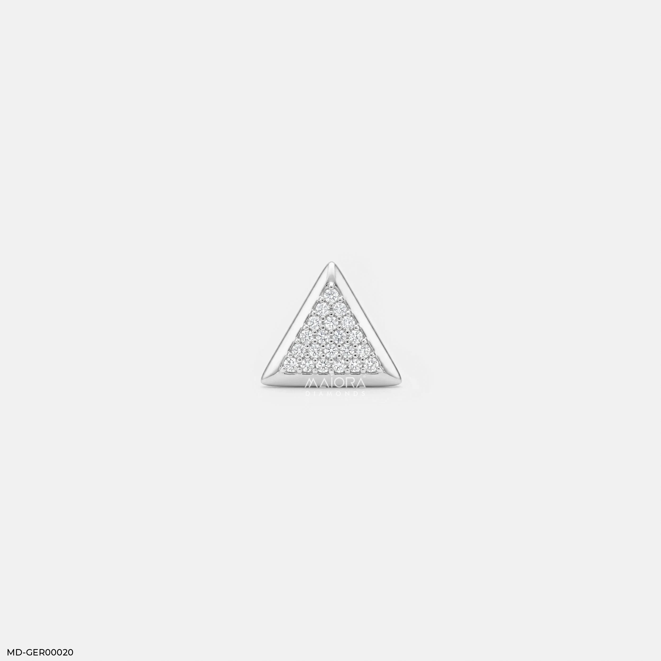 Trigon Glow Diamond Mens Stud Earring 9K Yellow Gold