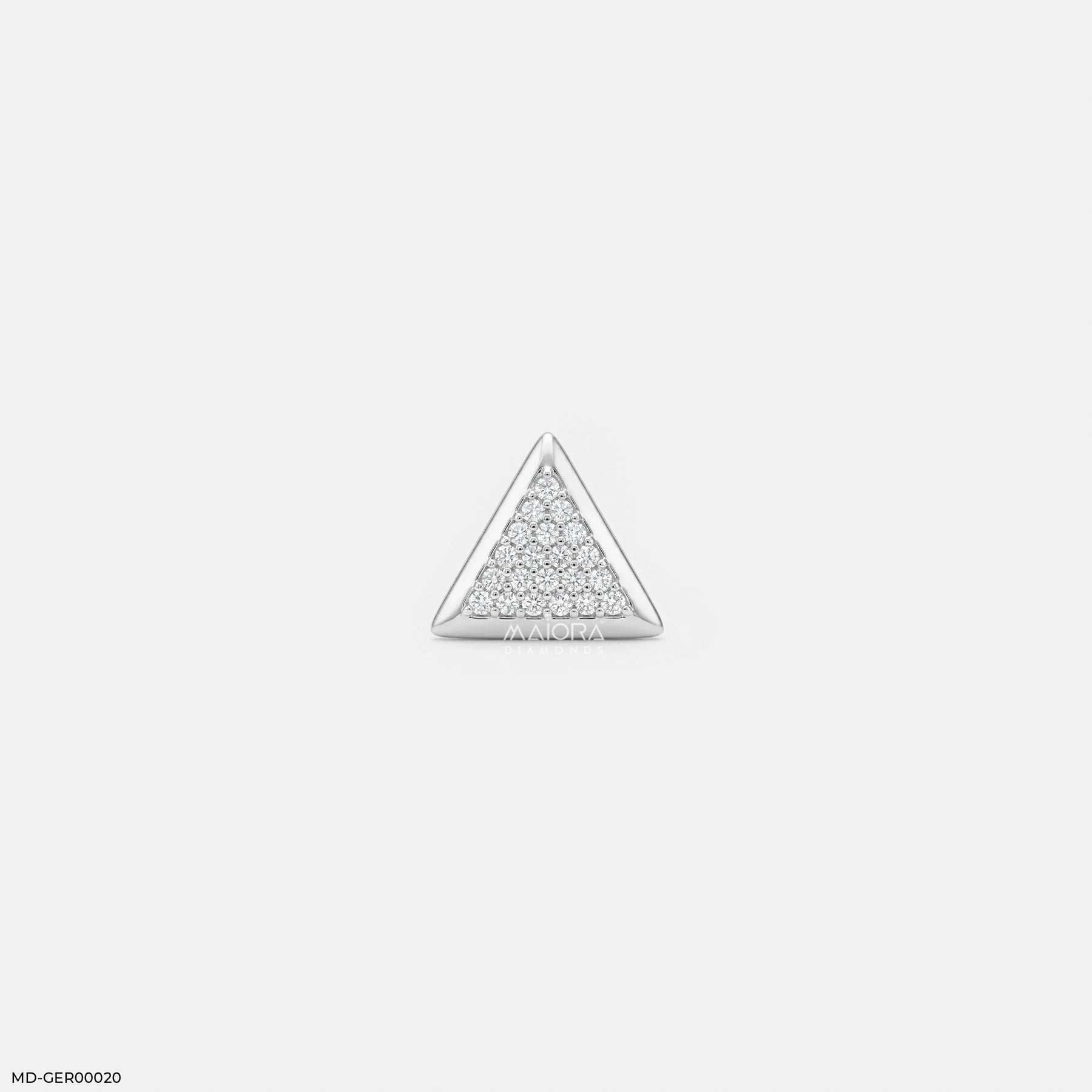 Trigon Glow Diamond Mens Stud Earring Platinum 950