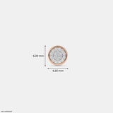 Circle Crystal Diamond Mens Stud Earring Platinum 950