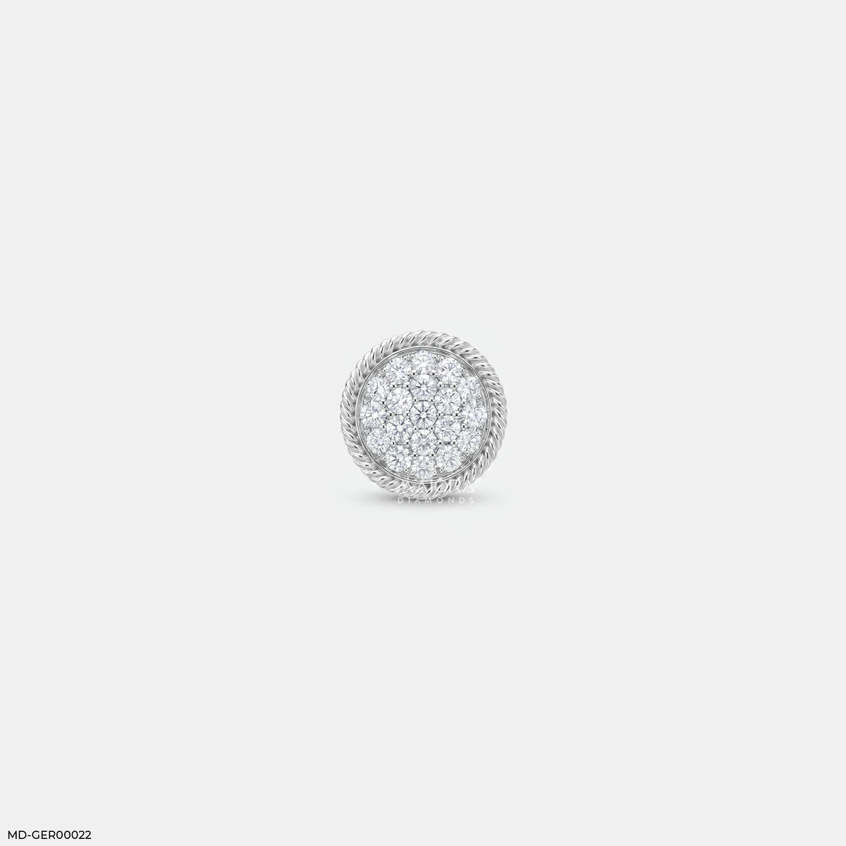 Twisted Rope Diamond mens Stud Earring