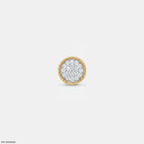 Twisted Rope Mens Diamond Stud Earring in Platinum 950