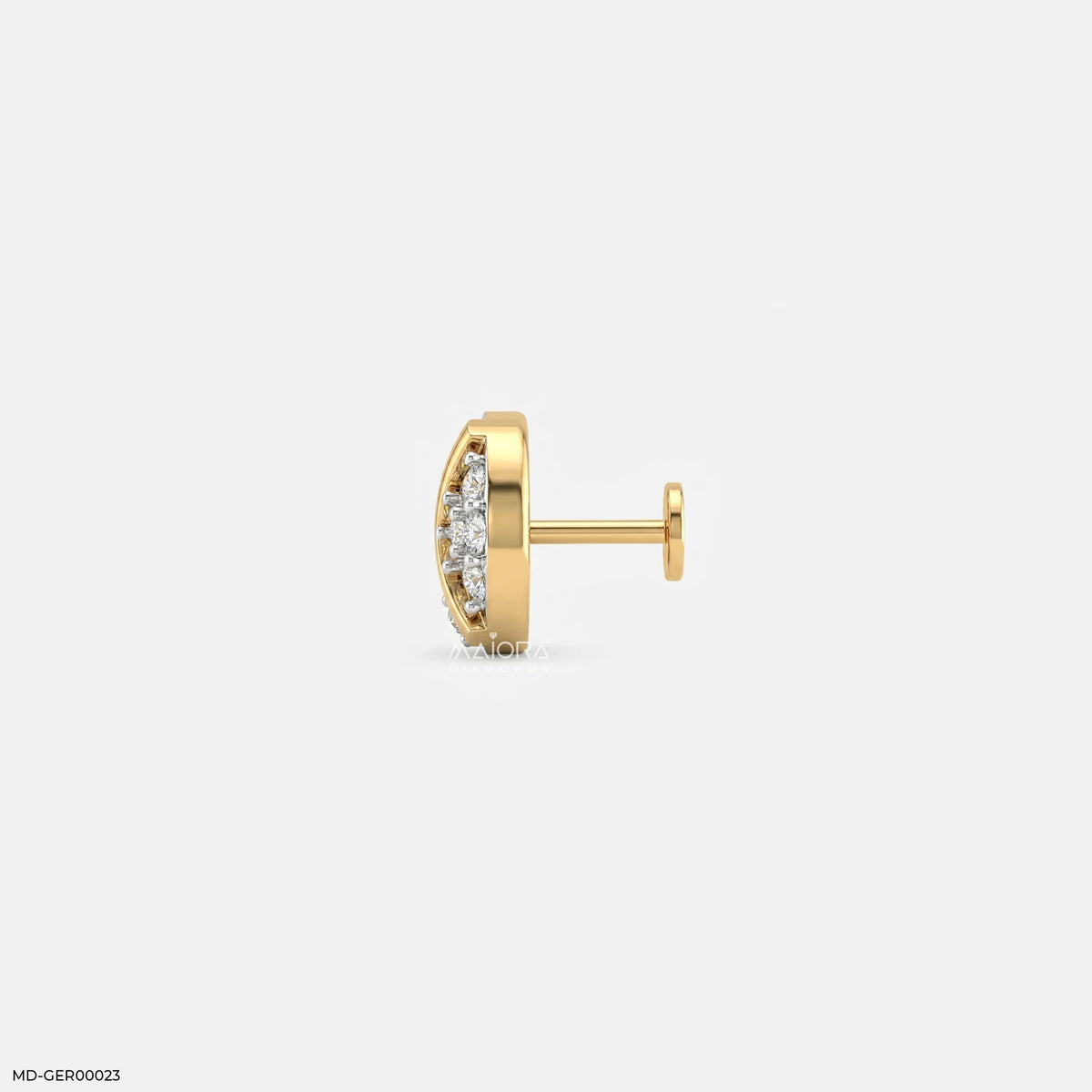 Y Axis Diamond Mens Stud Earring