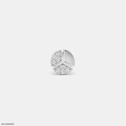 Y Axis Diamond Mens Stud Earring Platinum 950