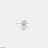 Vector Round Solitaire Diamond Mens Stud Earring 9K White Gold