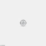 Golden Bezel Round Diamond Mens Stud Earring 9K Rose Gold