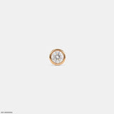 Solus Round Diamond Mens Stud Earring 9K White Gold