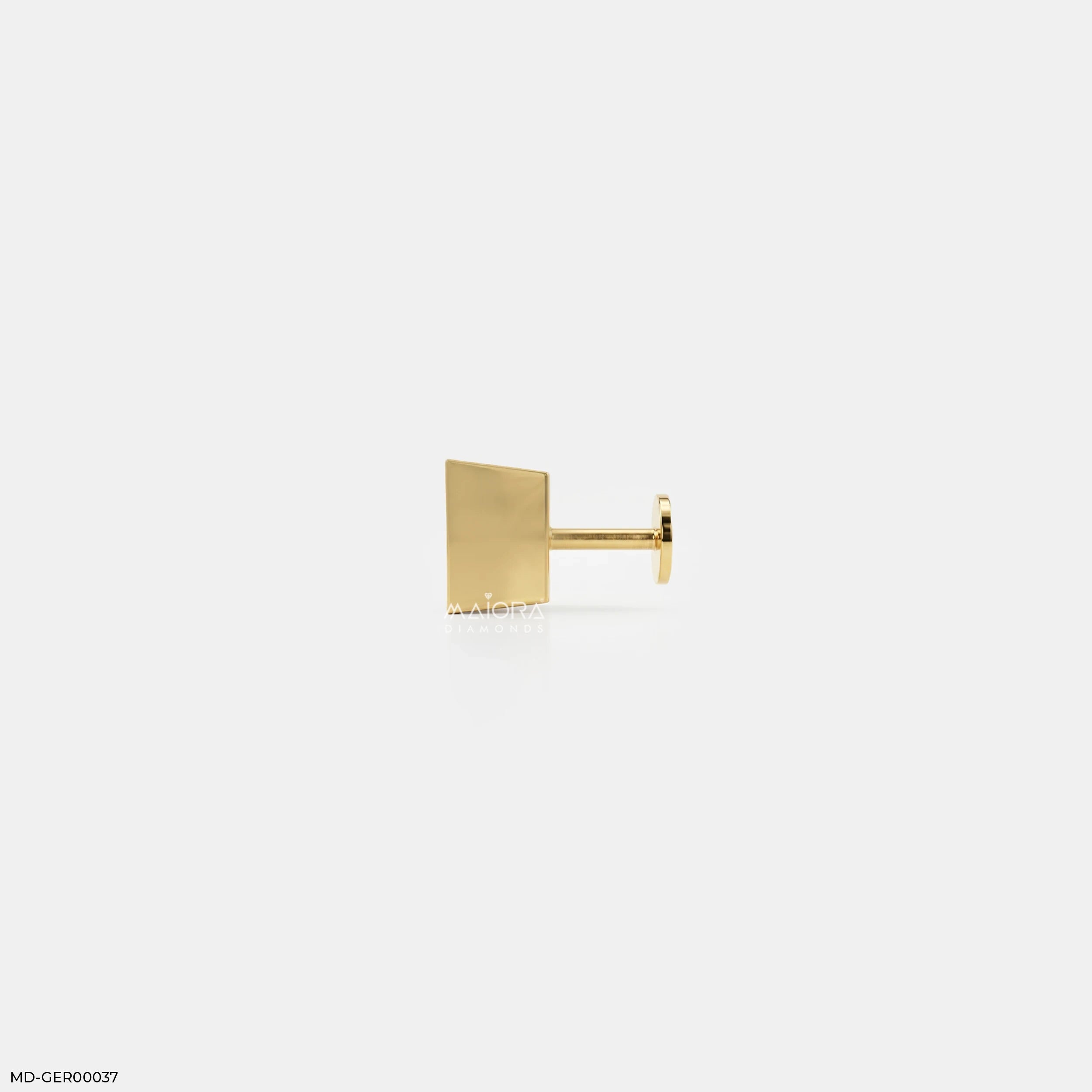 Sqaure Frame Princess Diamond Mens Stud Earring