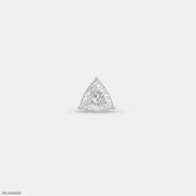 Onyx Trillion Solitaire Diamond Mens Stud Earring Platinum 950