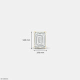 Essential Emerald Mens Stud Earring Platinum 950
