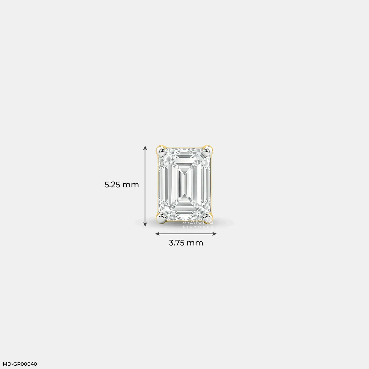 Essential Emerald Mens Stud Earring