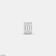 Essential Emerald Mens Stud Earring 9K Rose Gold