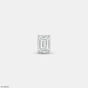 Essential Emerald Mens Stud Earring 9K White Gold