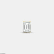 Essential Emerald Mens Stud Earring 9K Yellow Gold