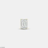 Essential Emerald Mens Stud Earring Platinum 950