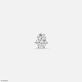 Brilliance Solitaire Diamond Mens Stud Earring Platinum 950