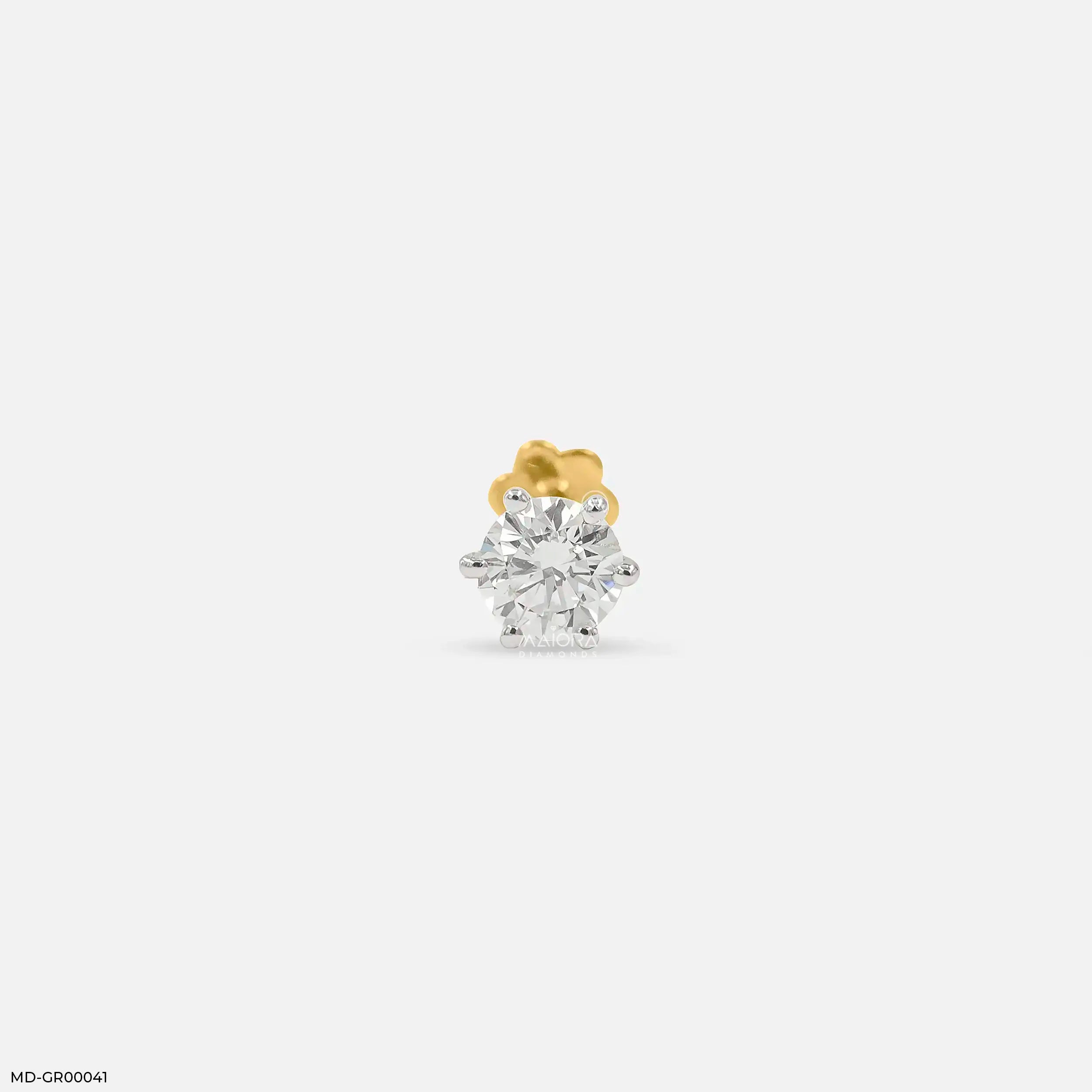 Brilliance Solitaire Diamond Mens Stud Earring 9K Yellow Gold