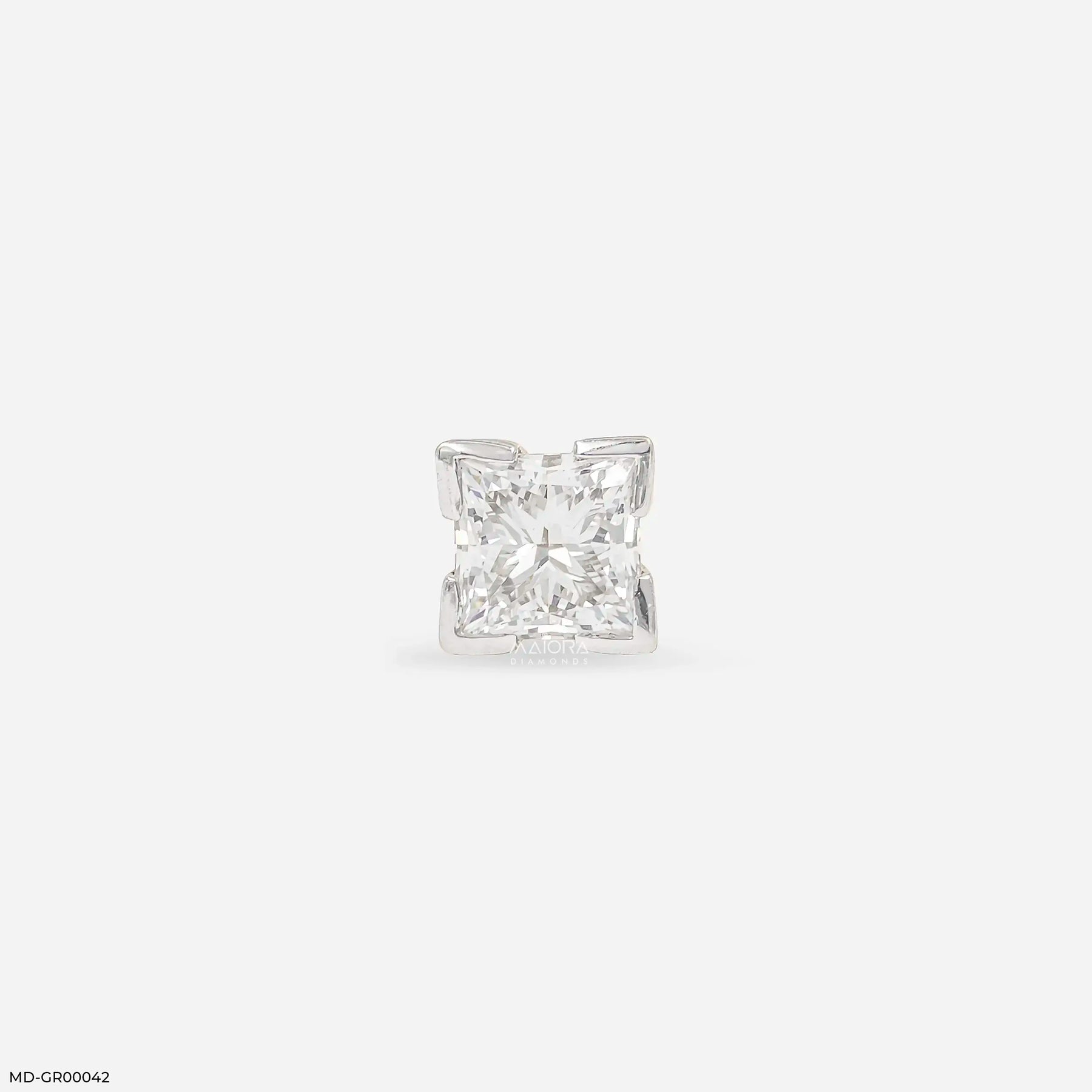Empire Solitaire Diamond Mens Stud Earrings 9K Yellow Gold